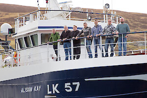 The Alison Kay crew. From left: James Anderson (skipper), John Mair, Walter Johnson, John William Simpson, Stuart Pearson, Terry Laurenson and Kevin Ritch.